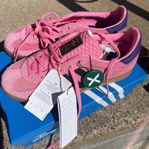 Adidas Gazelle Indoor Pink Bliss Purple Black in Size 6.5 Women US